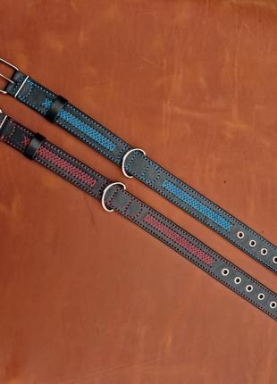 Шкіряний нашийник для собак, модель power