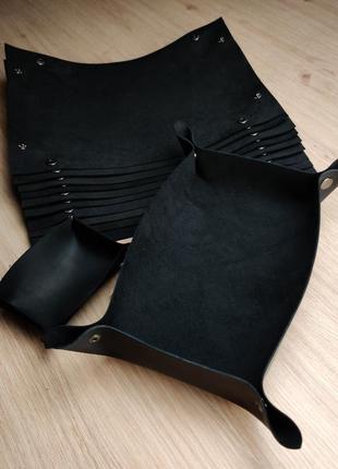 Кожаная тарелка deko, тарелка для мелочей, тарелка из кожи #4