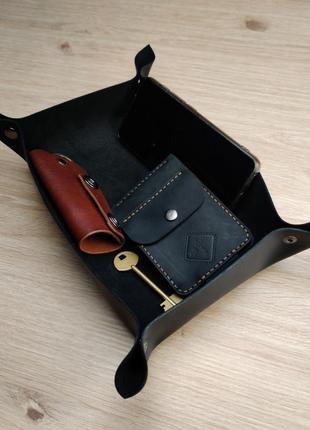 Кожаная тарелка deko, тарелка для мелочей, тарелка из кожи #4