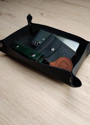 Шкіряна тарілка deko, тарілка для дрібниць, тарілка зі шкіри #4