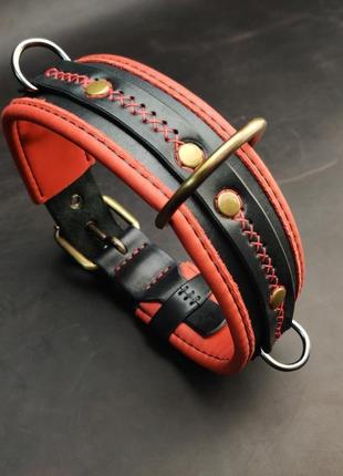 Шкіряний нашийник для собак великої та середньої породи, модель bodyguard