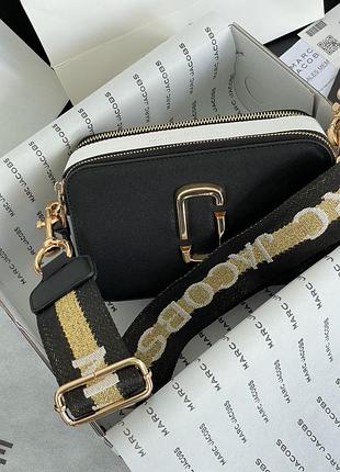 Сумка кросс боді marc jacobs the snapshot black champagne