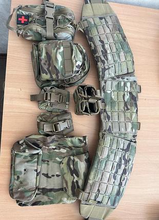 Разгрузочный пояс с подсумками multicam