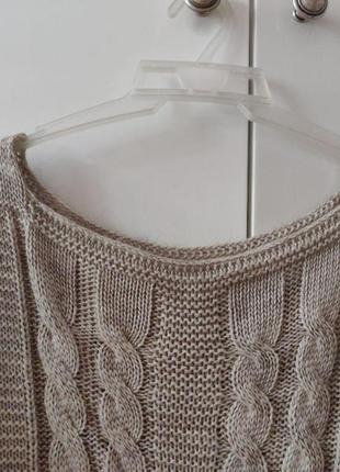 Стильный вязаный свитер косы джемпер р.44-486 фото