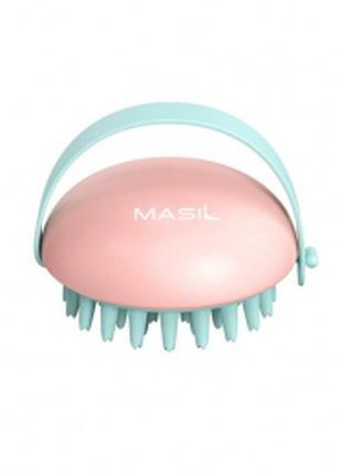 Силіконова масажна щітка для голови masil head cleaning massage brush 1 шт.