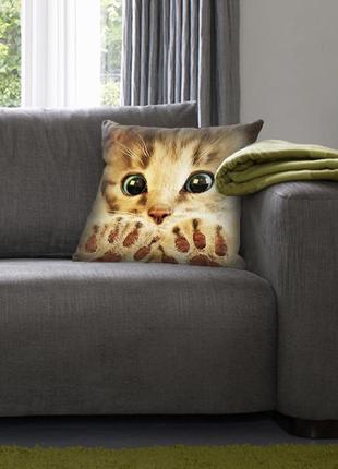 Декоративна подушка котик nastroenie-plus1 фото