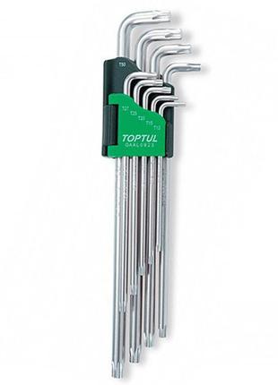 Г-образні ключі torx toptul t10-t50 9ед. супердовгі gaal0923