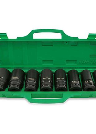 Набір головок для шиномонтажу ударних довгих toptul 3/4" 24-38мм 8ед. gdai0804