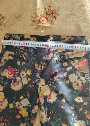 Джинсы джеггинсы скины в принт цветы
