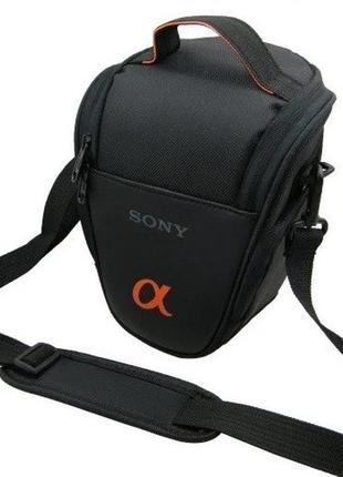 Сумка для фотоаппарата sony alpha сони альфа противоударная черный ( код: ibf006b )