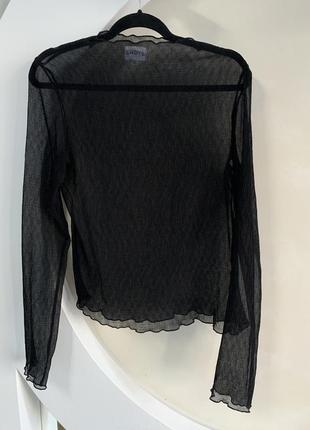Гольф блузка сетка черный прозрачный размер хл