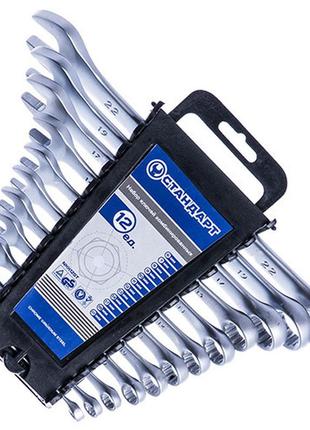 Набір ріжково-накидних ключів 12 од. (8-24 мм) на холдері стандарт-nkk12sta