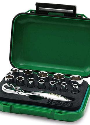 Набір головок з тріскачкою toptul 1/4" 13ед. gabw1301