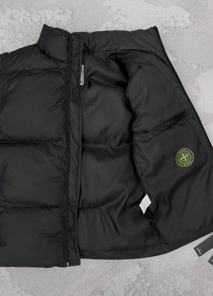 Качественная мужская жилетка stone island/ черный, изумрудный, серый6 фото