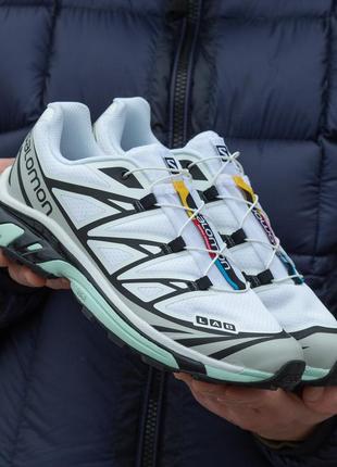 Мужские кроссовки salomon xt-6 avd white black blue 40-42-44-45