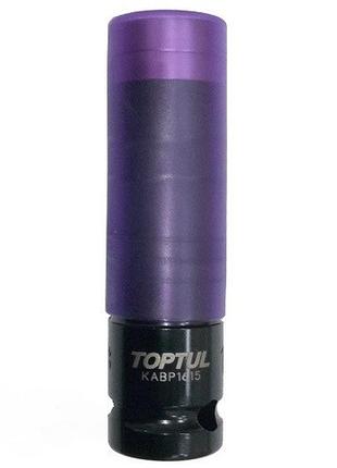 Головка торцева довга toptul 1/2" ударний для шиномонтажу 15мм pro-series kabp1615