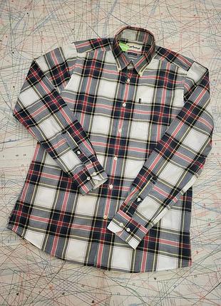 Мужская рубашка в клетку/рубашка с длинным рукавом