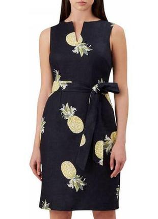 Лляна сукня hobbs  з принтом ананаси