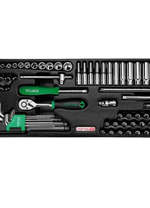 Набір інструменту в ложементі 1/4" 72ед. toptul gcat7202
