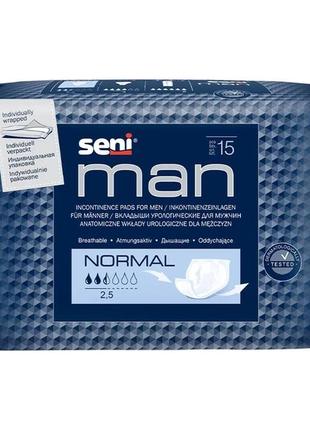 Урологические прокладки seni man normal 15 шт