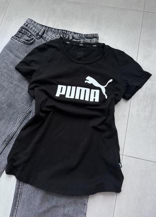 Черная футболочка puma с центральным лого1 фото