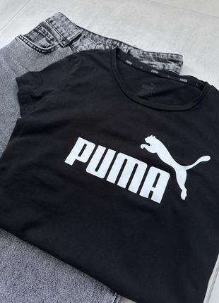 Черная футболочка puma с центральным лого2 фото