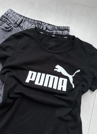 Черная футболочка puma с центральным лого5 фото