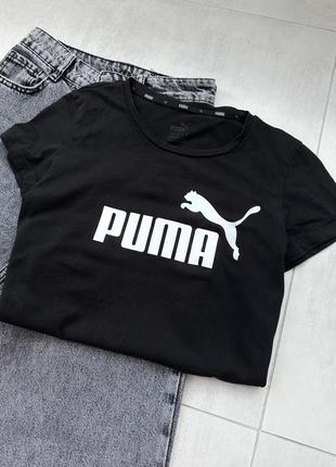 Черная футболочка puma с центральным лого3 фото