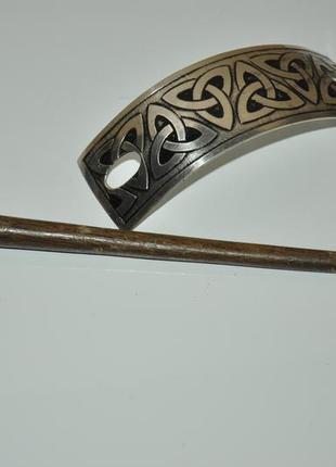Заколка шпилька для волосся кельтський орнамент5 фото