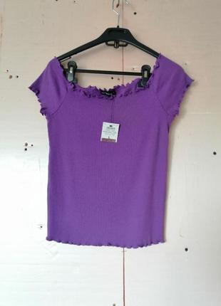 Футболка топ топік в рубчик трикотаж стрейч