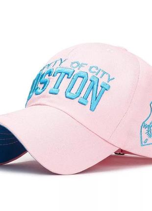 Кепка бейсболка boston, унисекс розовый