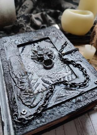 Блокнот у готичному стилі "вовк", зістарений а6 гримуар
