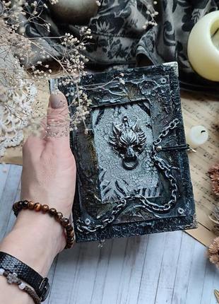 Блокнот у готичному стилі "вовк", зістарений а6 гримуар