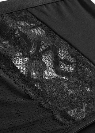 Шикарные черные трусики с кружевной отделкой батал marks & spenser 🌺💖🌺5 фото