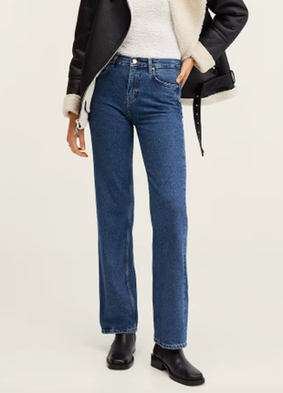 Прямые джинсы со средней посадкой jeans mango7 фото