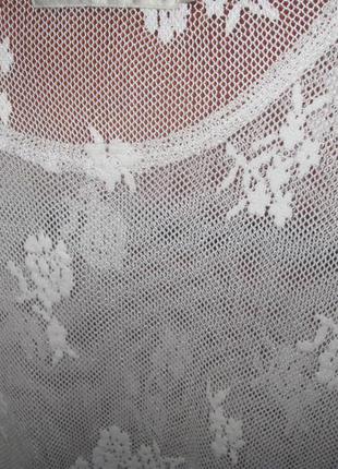 Платье-туника гипюр пляжное белое3 фото