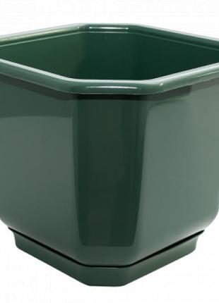 Вазон з підставкою "дама" 12*12 см. 0,8 л. (зелений) *10