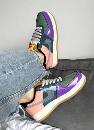 Классные женские кроссовки nike air force 1 low x undefeated coloured цветные2 фото