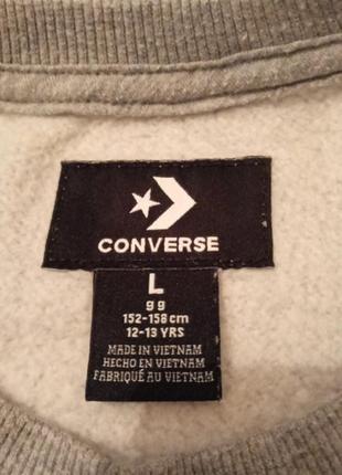 Брендовый свитшот толстовка серого цвета на флисе от converse идеальное состояние размера s,m8 фото