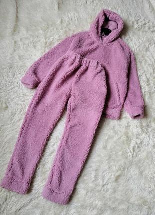 Теплый плюшевый костюм мех тедди барашка