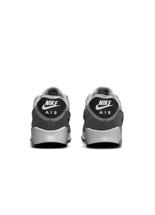 Чоловічі кросівки nike air max 90 surplus new gray, чоловічі замшеві текстильні кеди найк сіре чоловіче взуття6 фото