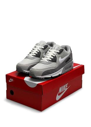 Чоловічі кросівки nike air max 90 surplus new gray, чоловічі замшеві текстильні кеди найк сіре чоловіче взуття10 фото