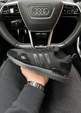 Мужские кроссовки adidas runner pod-s3.1 black, кеды адидас замшевые текстильные черные. мужская обувь
