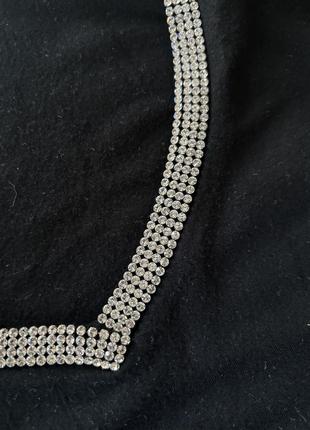 Топ черный со стразами 3