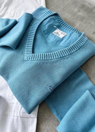 Дуже класний котоновий светр в гарному кольорі від lacoste8 фото