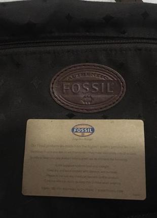 Шкіряна сумка жіноча оригінальна fossil | теляча шкіра3 фото