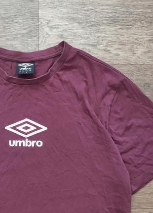 Футболка umbro чоловіча червона бордова спортивна центр лого