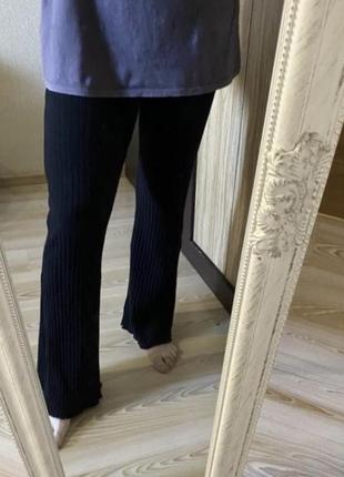Новые модные трикотажные брюки клёш в рубчик 50-52 р8 фото