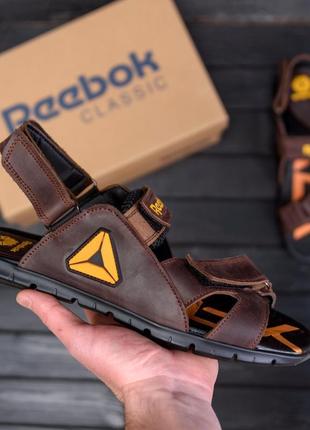 Чоловічі шкіряні сандалі reebok ns brown4 фото