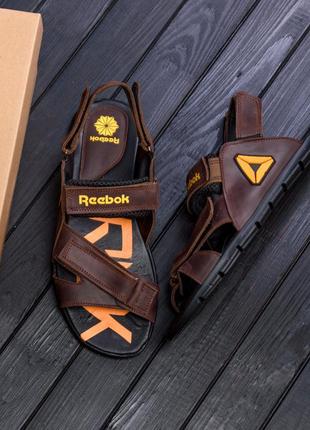 Чоловічі шкіряні сандалі reebok ns brown10 фото